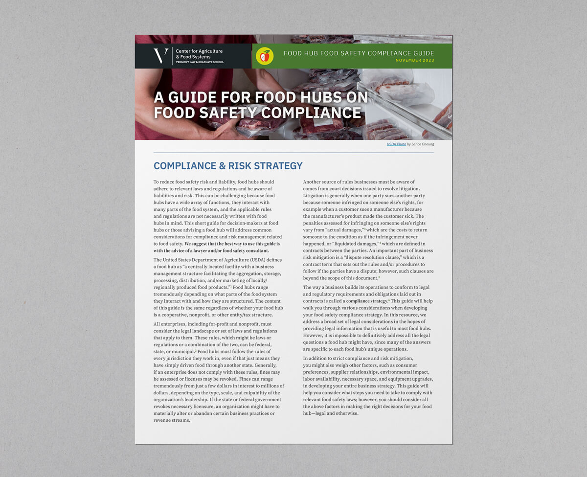 Center of Agriculture and Food Studies – Report
