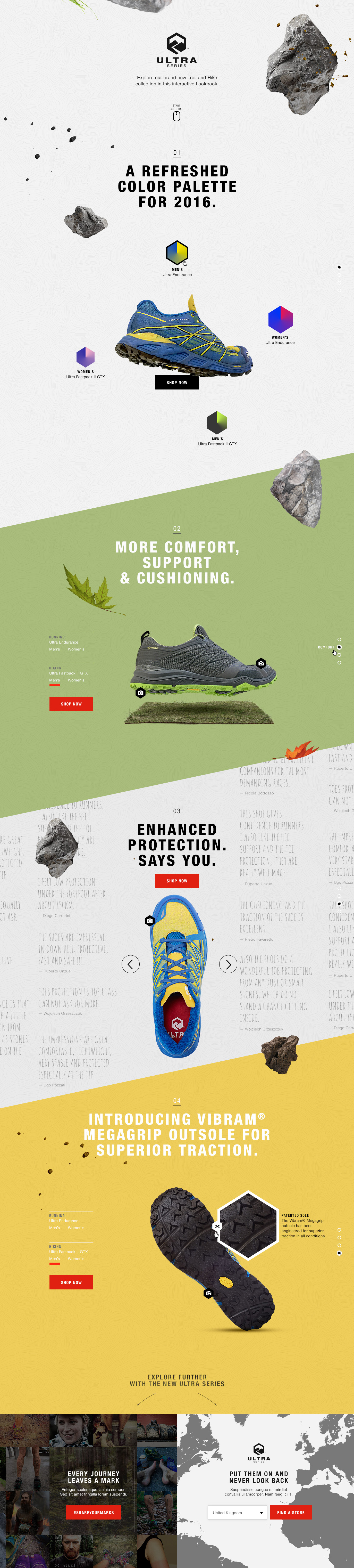The North Face Ultra Shoes – Microsite